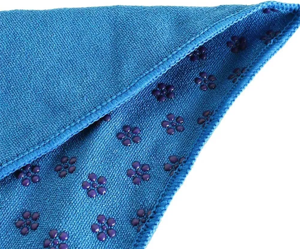 Microfiber Thick Fitness Gym Blanket Non-Slip Eco-friendly Yoga Mat Towel Blue