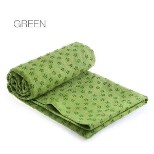 Microfiber Thick Fitness Gym Blanket Non-Slip Eco-friendly Yoga Mat Towel Green