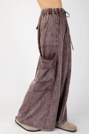 Mike Mineral Washed Terry Knit Pant Bottoms