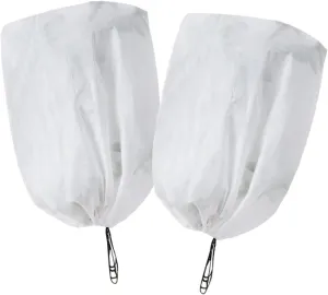 Mikikit 2pcs Plant Protection Bag Multiple Protective Freeze Freezing Plants Non-Wove Shrub Jackets Cover for Guard Protector Potted Insulate Reusable from White Non-Woven Fabric