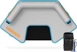 MISSION Boat Gear Reef Lite Lounge Lightweight Inflatable Water Mat with Easy-Up Access Mesh