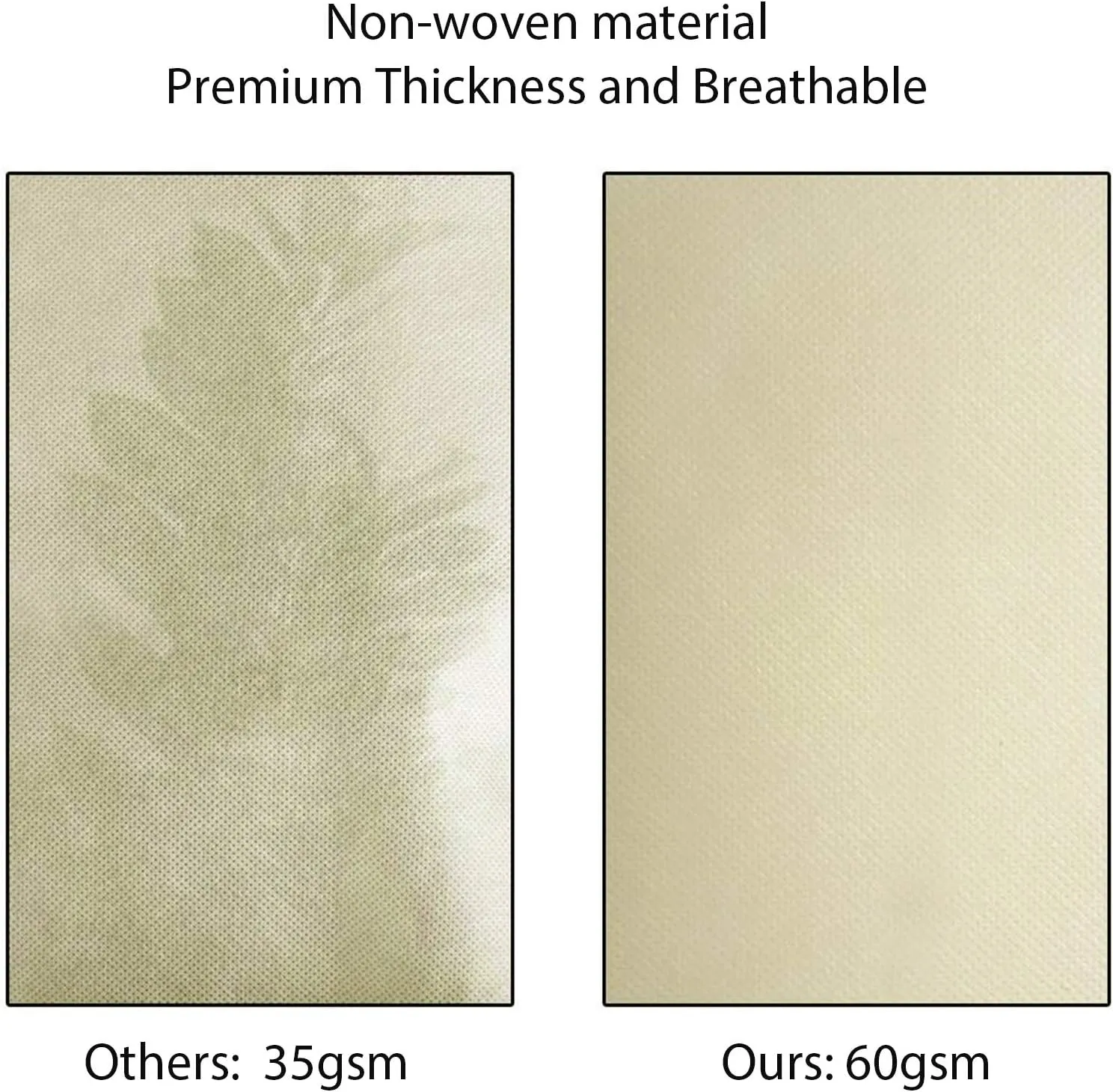 MIXC Plant Covers Freeze Protection, 47.2''×70.8'' Winter Cold Weather Frost Blankets Shrub Jacket with Drawstring Reusable Frost Protection Cloth for Outdoor Plants Fruit Tree Potted (2 Pack)