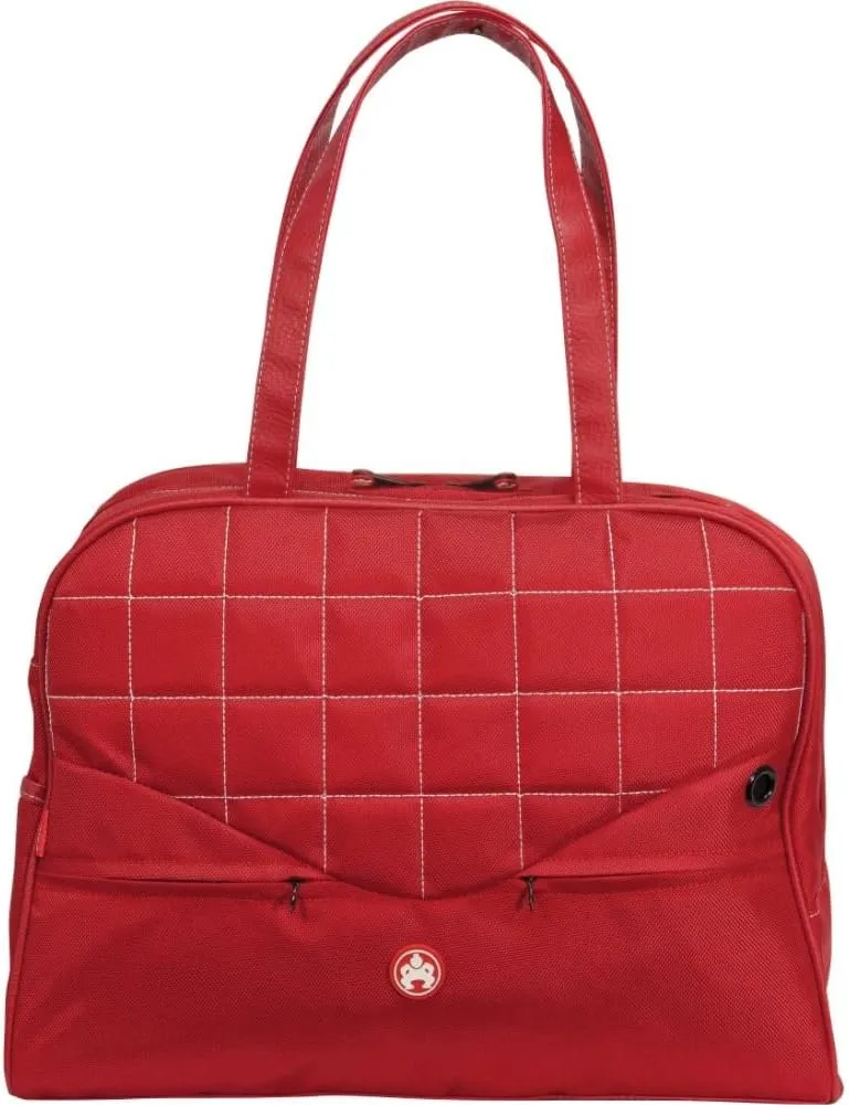 Mobile Edge Sumo 15″ Laptop Purse Tote Bag for Women, Business, Work, Travel, Fits Laptops Up To 15.4″, Red Leather/Red Nylon, ME-SUMO99157