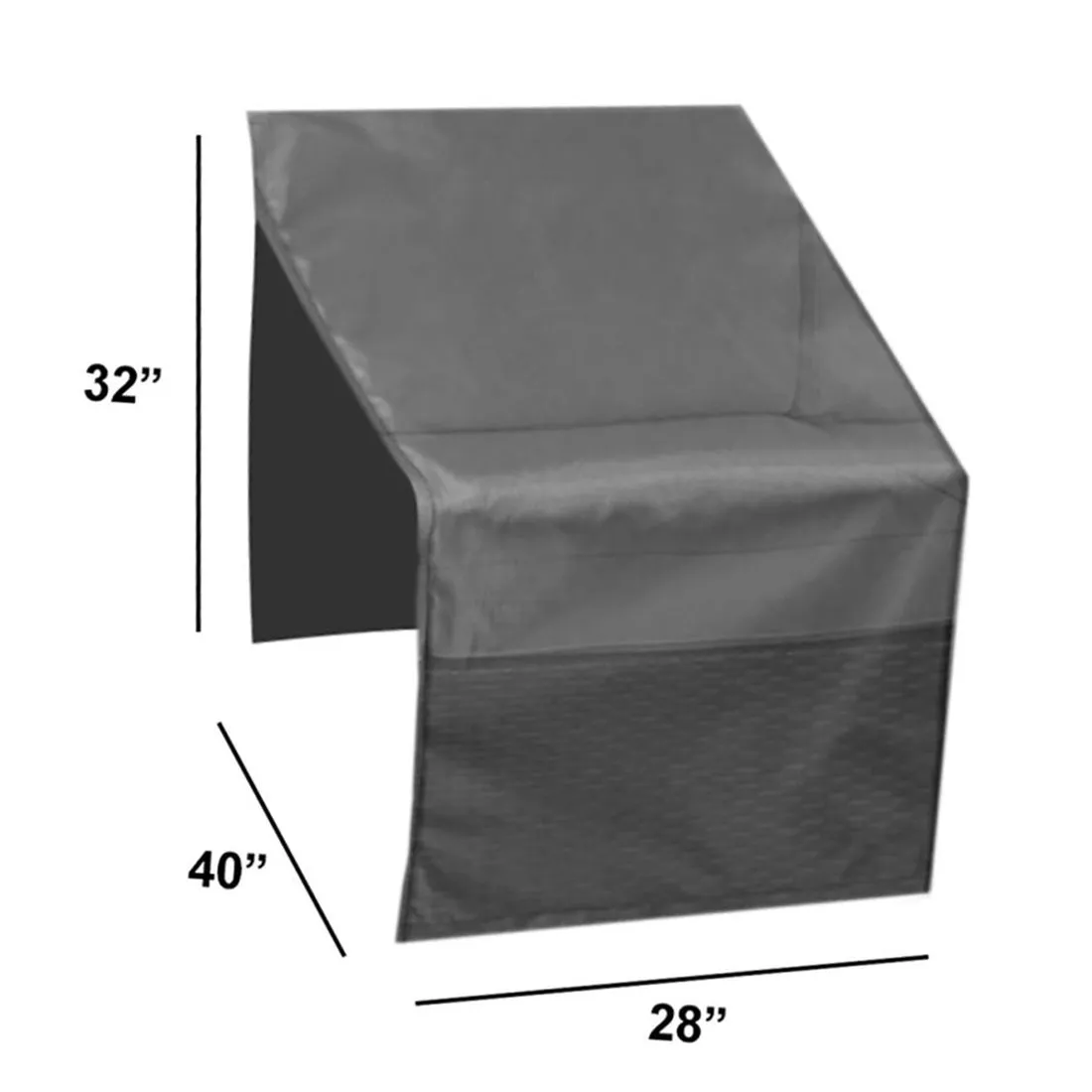 Modular Cover Armless - 28" W x 40" D x 32" H - Mercury By Shield