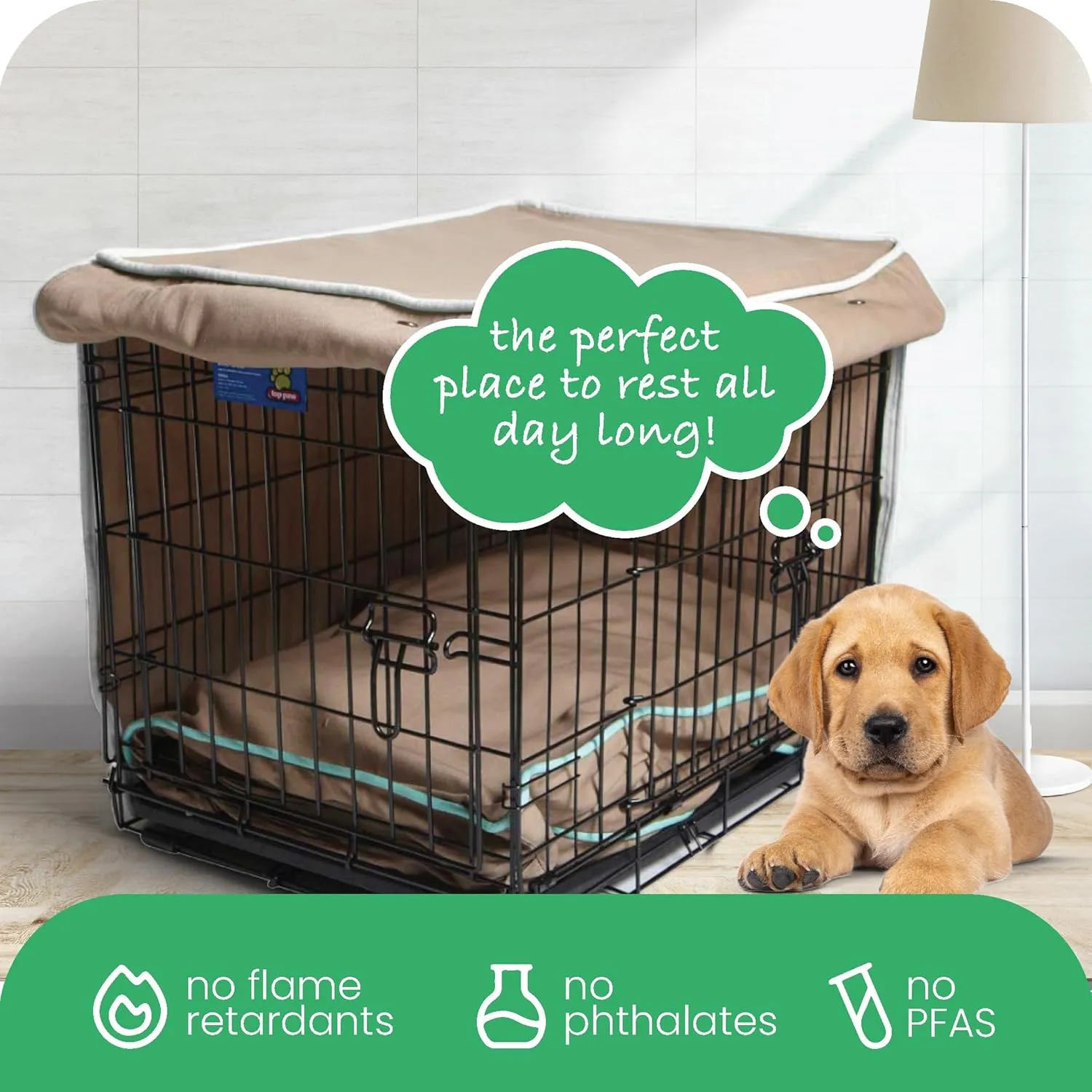 Molly Mutt Wild Horses Dog Crate Cover, 100% Cotton Canvas Cover with 2 Roll-Up Panels, Ideal for Dog or Cat Crate, Durable, Washable, and Free of Harmful Chemicals, 30" x 21" x 24"