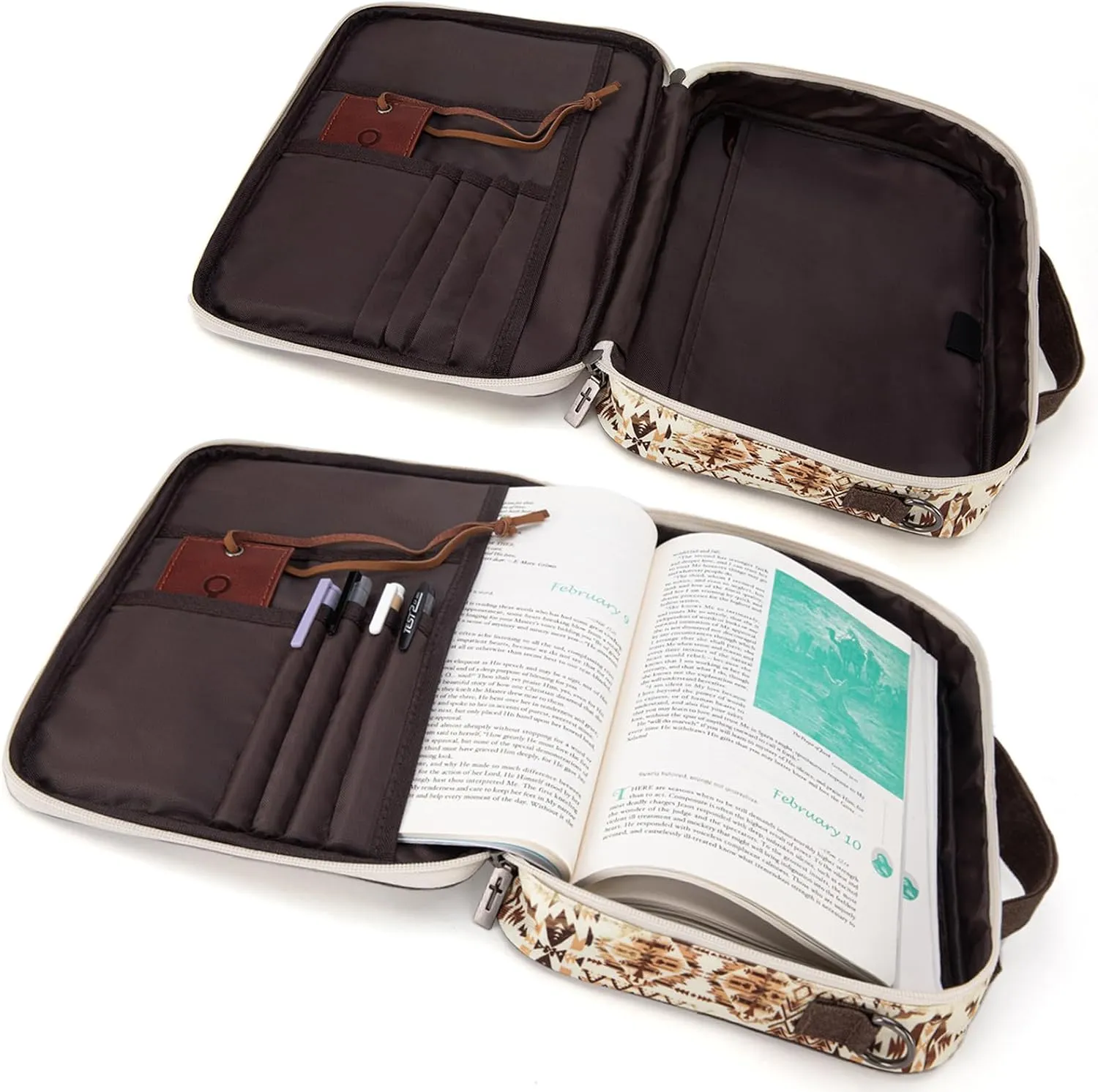 Montana West Bible Covers for Women Men with Leather Bookmark Carrying Book Case Church Bag Outdoor Protective