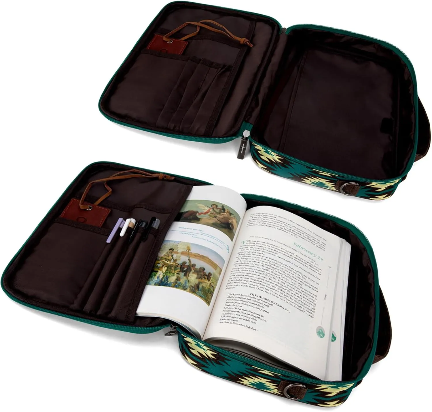 Montana West Bible Covers for Women Men with Leather Bookmark Carrying Book Case Church Bag Outdoor Protective