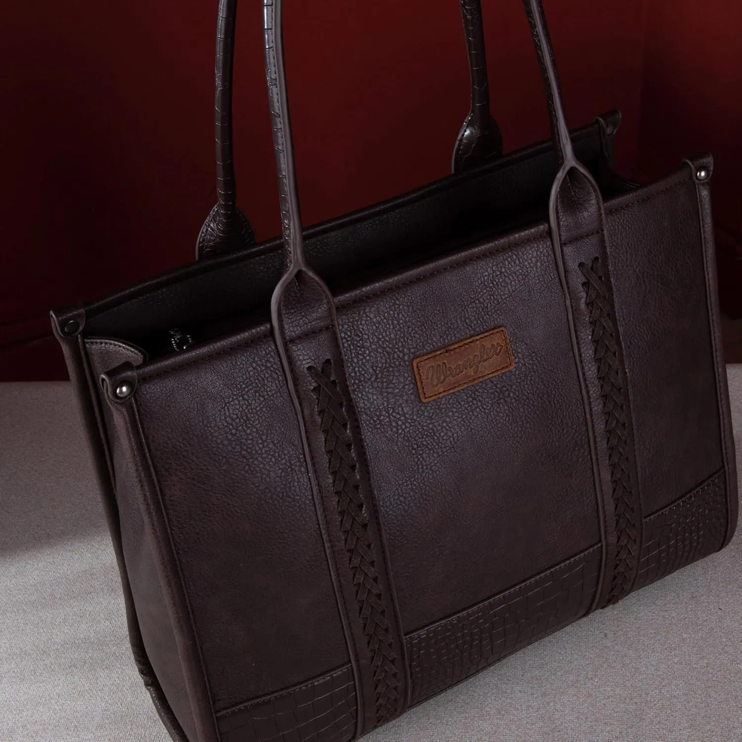 Montana West × Wrangler Tote Bag for Women Western Cow Print Purse Designer Top Handle Handbags