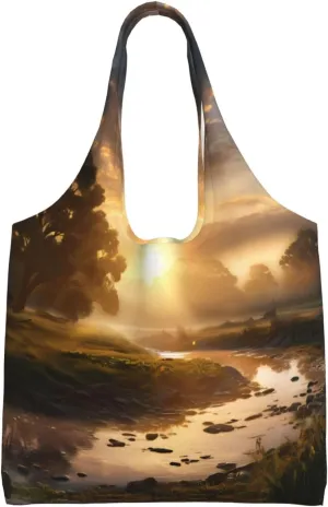 morning sunshine Printed Shoulder Bag - Suitable for sturdy canvas bags, shopping bags