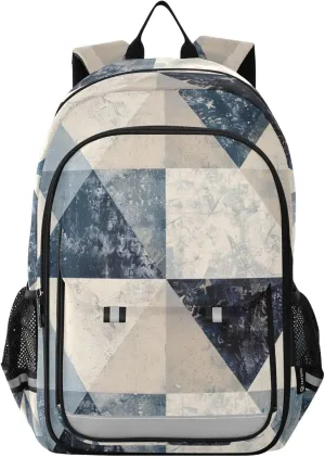 Mosaics Geometric Figures Abstract Art Print Backpack for Boys Middle-School Elementary Bookbags 20325474