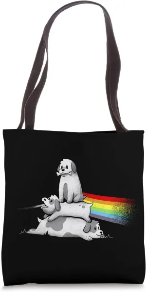 Music Record Bark Side Music References Dog Musician Tote Bag