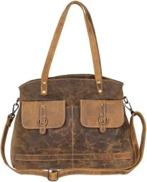 Myra Bag Lady'S First Love Leather Bag Upcycled Leather S-2166