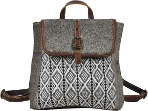Myra Bag Stella Upcycled Canvas & Cowhide Leather Backpack S-1590