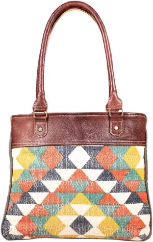 Myra Bags Unwind Canvas, leather & Rug Small Bag S-1888