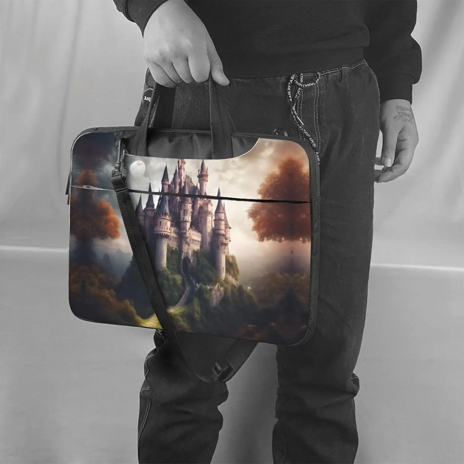 Mysterious Fantasy Fairy Tale Castle02 Print Work Casual Office Laptop Shoulder Messenger Bag 13 14 15.6 inch