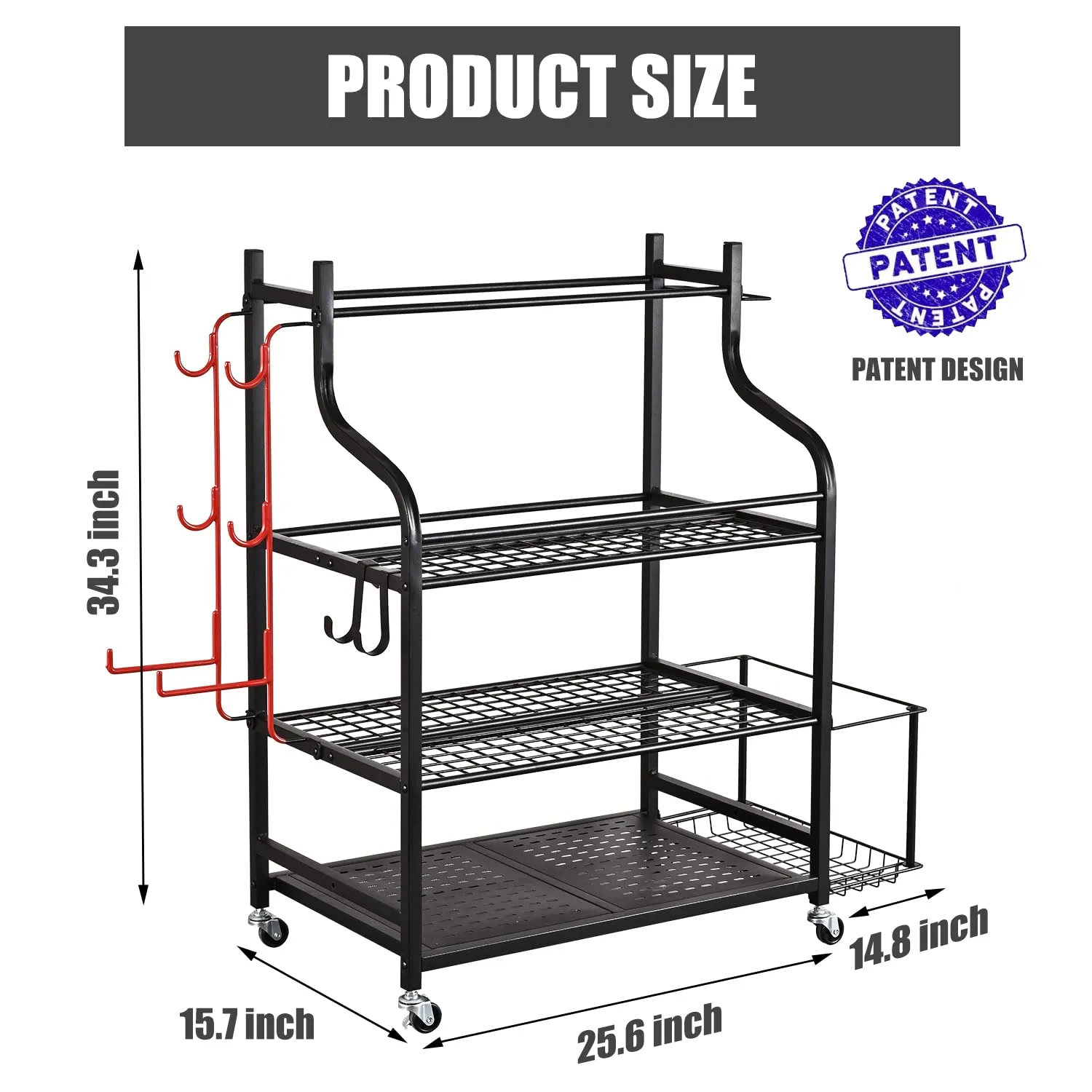 Mythinglogic Home Gym Storage Rack for Yoga Equipment, Black