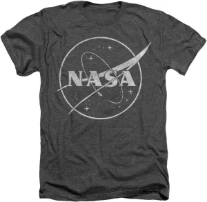 NASA Logo One Color Unisex Adult Heather T Shirt