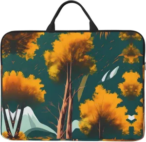 National Parks Sunshine Trees 14in Laptop Case Sleeve Bag – Shoulder Messenger Briefcase Carrying Handle and Accessory Pocket