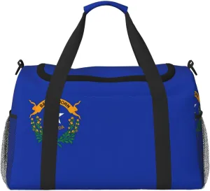 Nevada State Flag print Large Canvas Travel Duffel Bag Weekender Bags for Women Overnight Bag Carry On Tote Bag