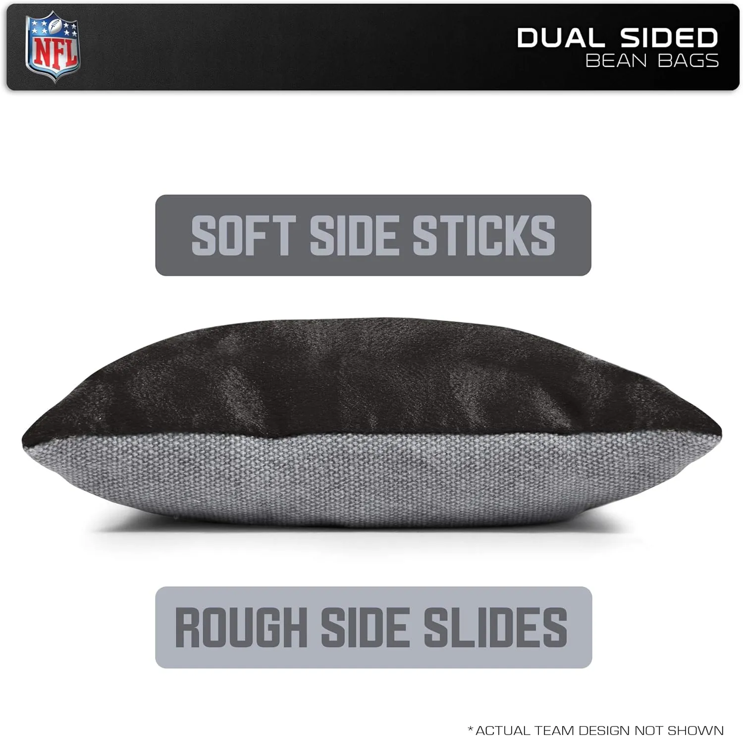 NFL Pro Football Cincinnati Bengals Dual-Sided Bean Bags by Wild Sports, 4 Pack - Premium Toss Bags for Cornhole Sets