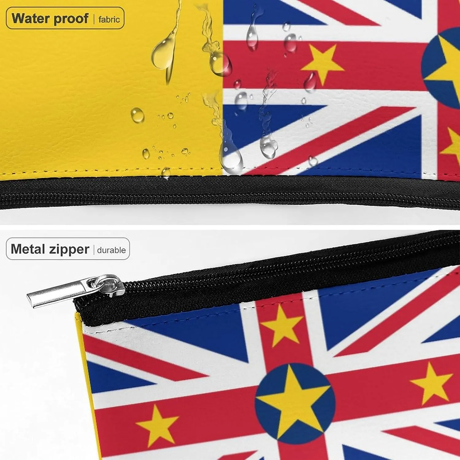 Niue Flag Travel-Friendly Cosmetic Bag Makeup Organizer for Women