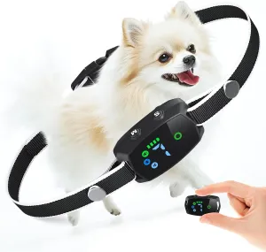 No Shock Anti Barking Collar, Rechargeable Dog Bark Collar for Medium Small Dogs, Humane Smart Collar, 7 Sensitivity Levels and Adjustable Beep&Vibration Modes