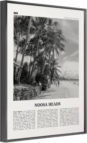 Noosa Heads Print Black And White Beach, Noosa Heads Wall Art, Noosa Heads Poster, Sunshine Coast Print, Queensland, Australia, Oceania Poster Decorative Painting Canvas Wall Art Living Room Posters B