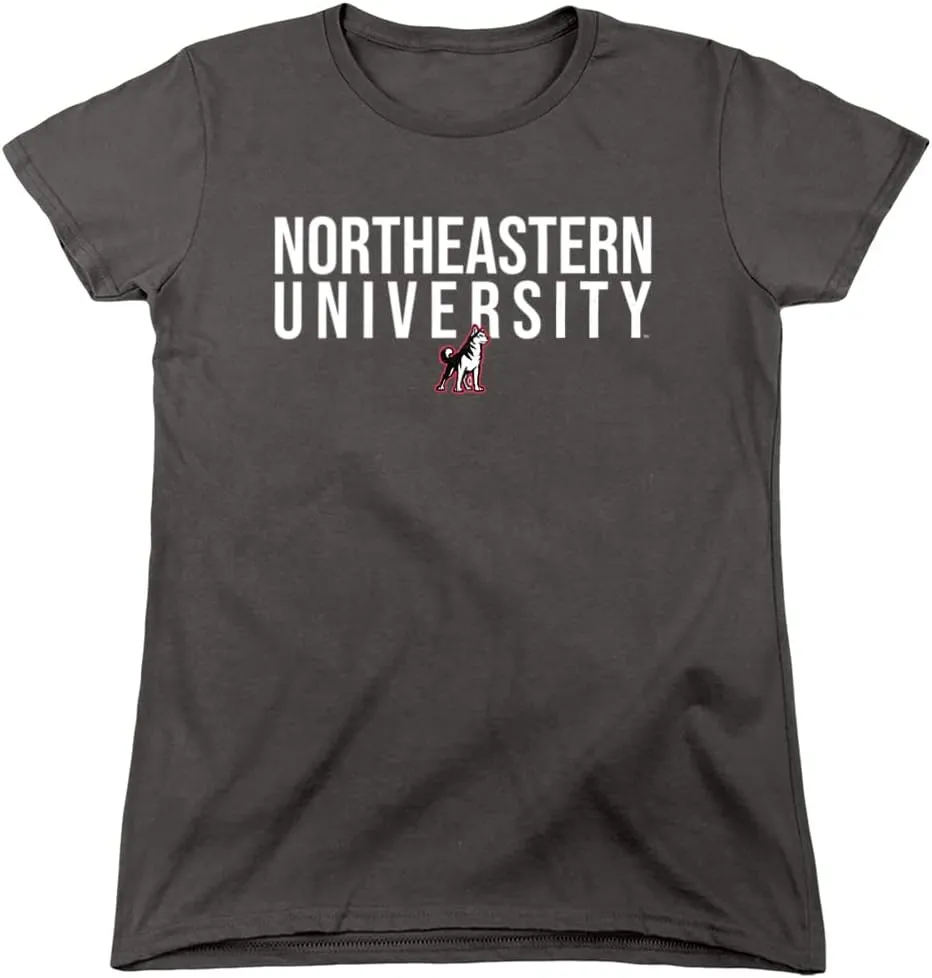 Northeastern University Official Stacked Women's T Shirt