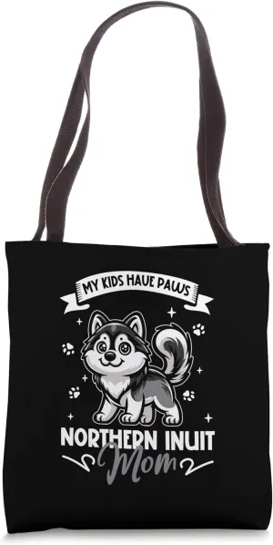 Northern Inuit Dog Mom Tote Bag
