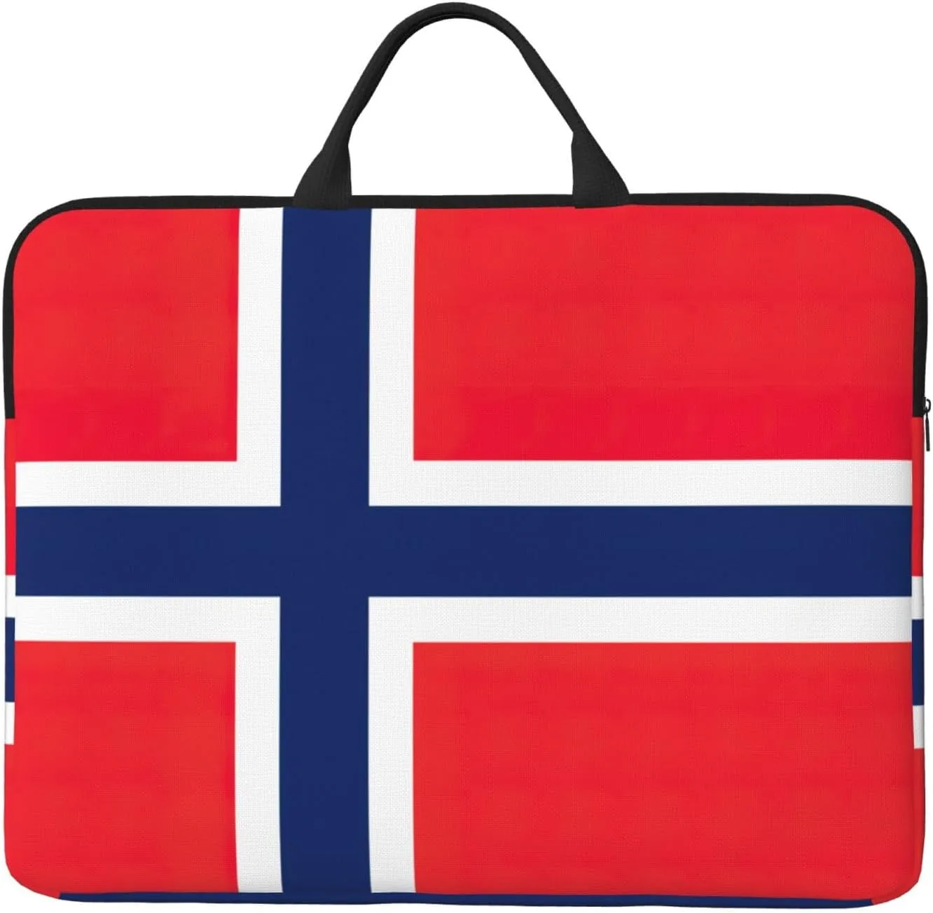 Norwegian Flag Print Laptop Bag Computer Bag For 14 Inch Laptops Carry Laptop Bag For Men And Women
