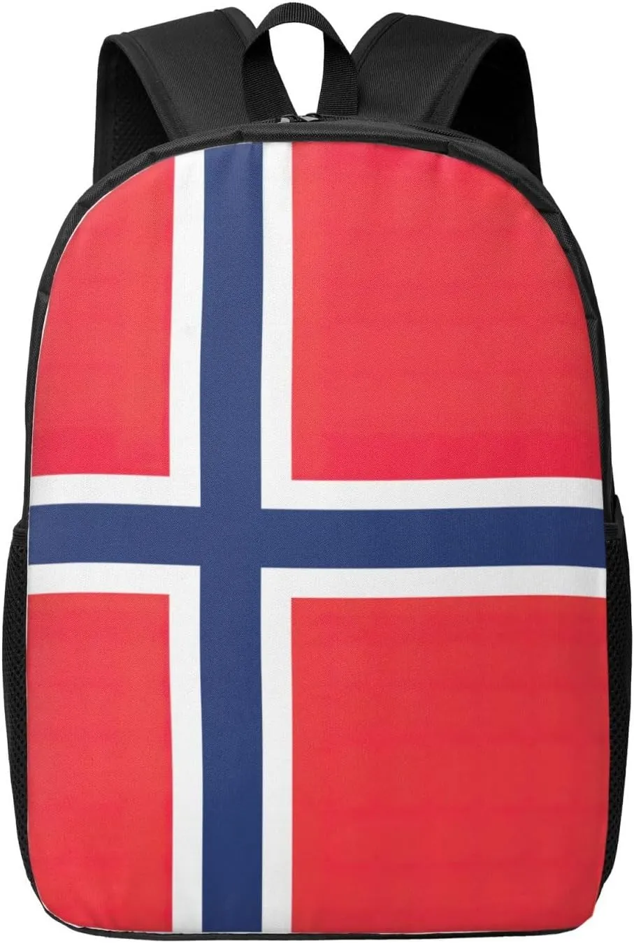 Norwegian Flag Print Travel Laptop Backpack,Business Work Bag, Campus Rucksack Book Bag For Men Women