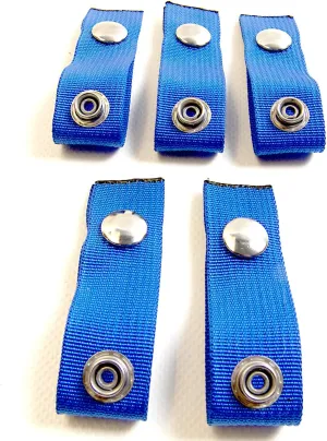 N.W. Tarp & Canvas Extender Snaps for Your Boat Cover, Blue (Extend A Snap), Adds 2" Inch, Finger Loop Built in, 5 Piece Set
