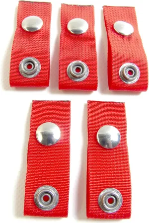 N.W. Tarp & Canvas Extender Snaps for Your Boat Cover, Red (Extend A Snap), Adds 1.5" Inch, Finger Loop Built in, 5 Piece Set