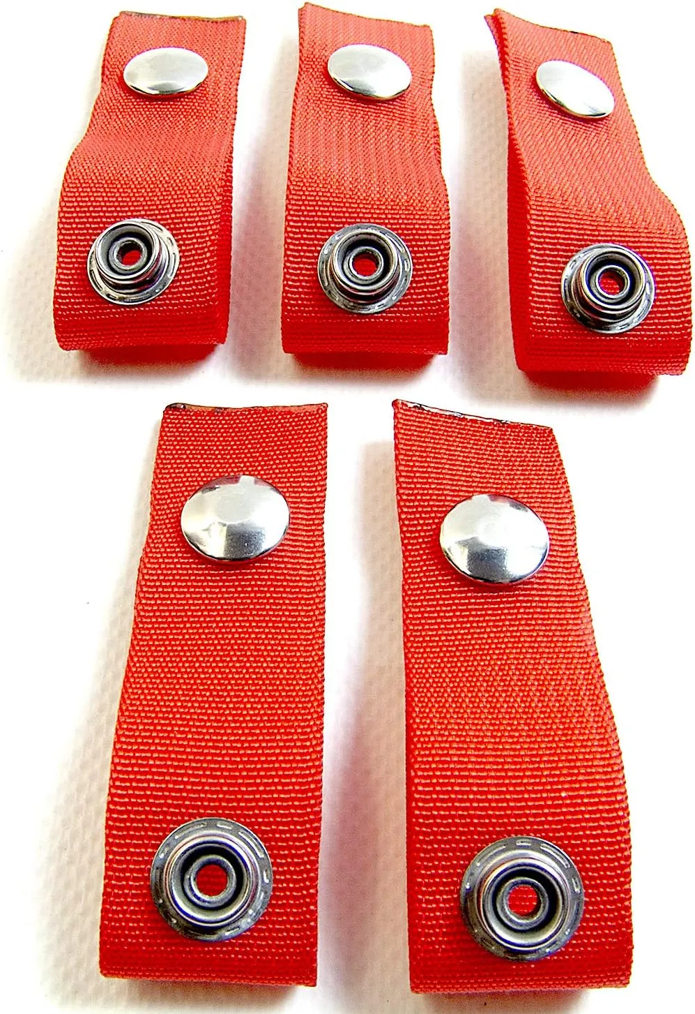 N.W. Tarp & Canvas Extender Snaps for Your Boat Cover, Red (Extend A Snap), Adds 2" Inch, Finger Loop Built in, 5 Piece Set