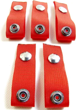 N.W. Tarp & Canvas Extender Snaps for Your Boat Cover, Red (Extend A Snap), Adds 2" Inch, Finger Loop Built in, 5 Piece Set