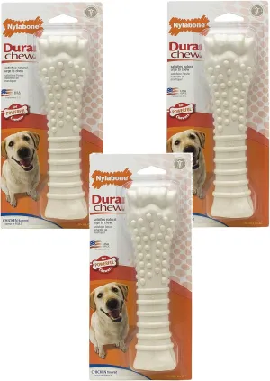 Nylabone (3 Pack) Dura Chew Souper Chicken Flavored Bone Dog Chew Toys