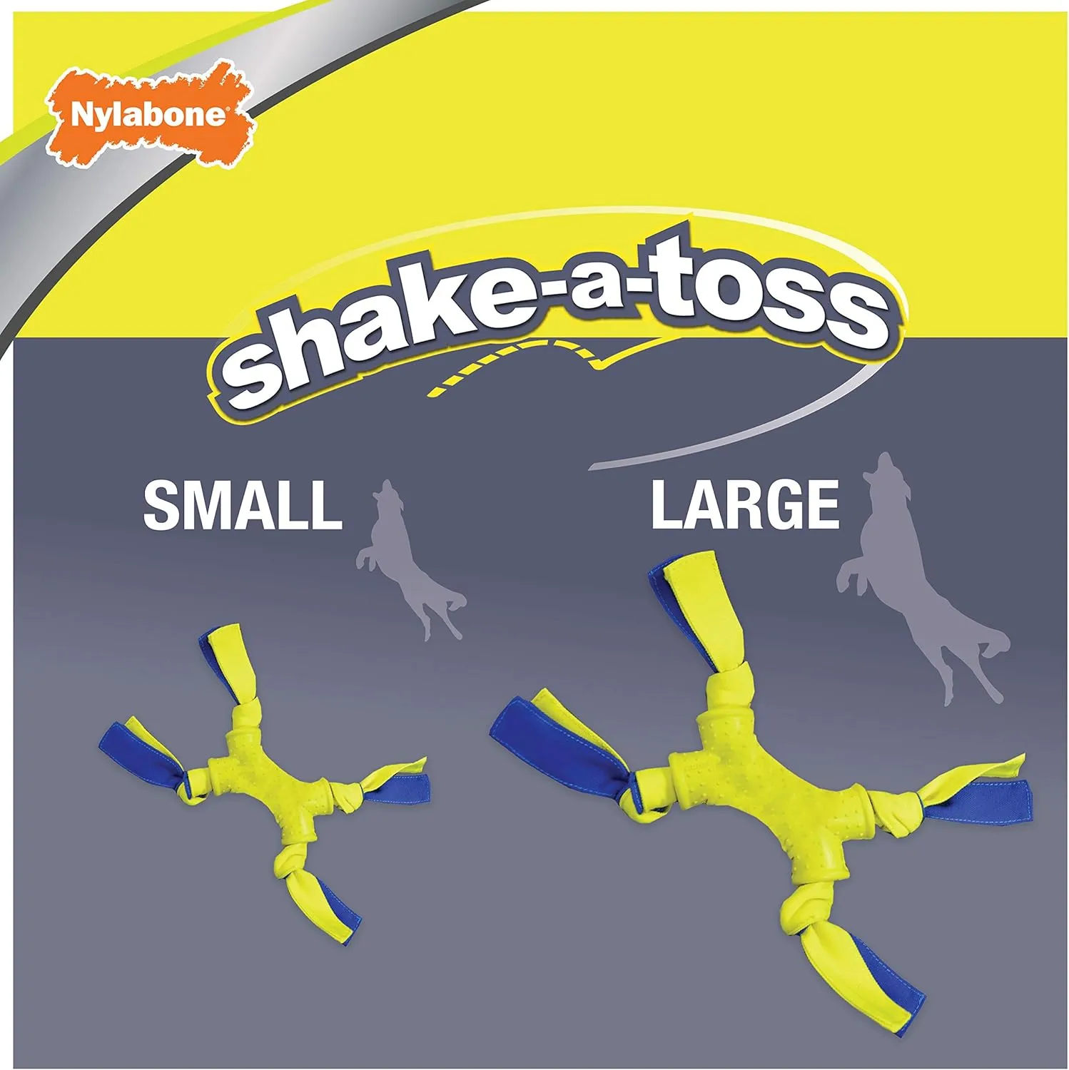 Nylabone Power Play Shake-a-Toss Interactive Play Toy, Fetch Toy for Dogs, Large (1 Count)