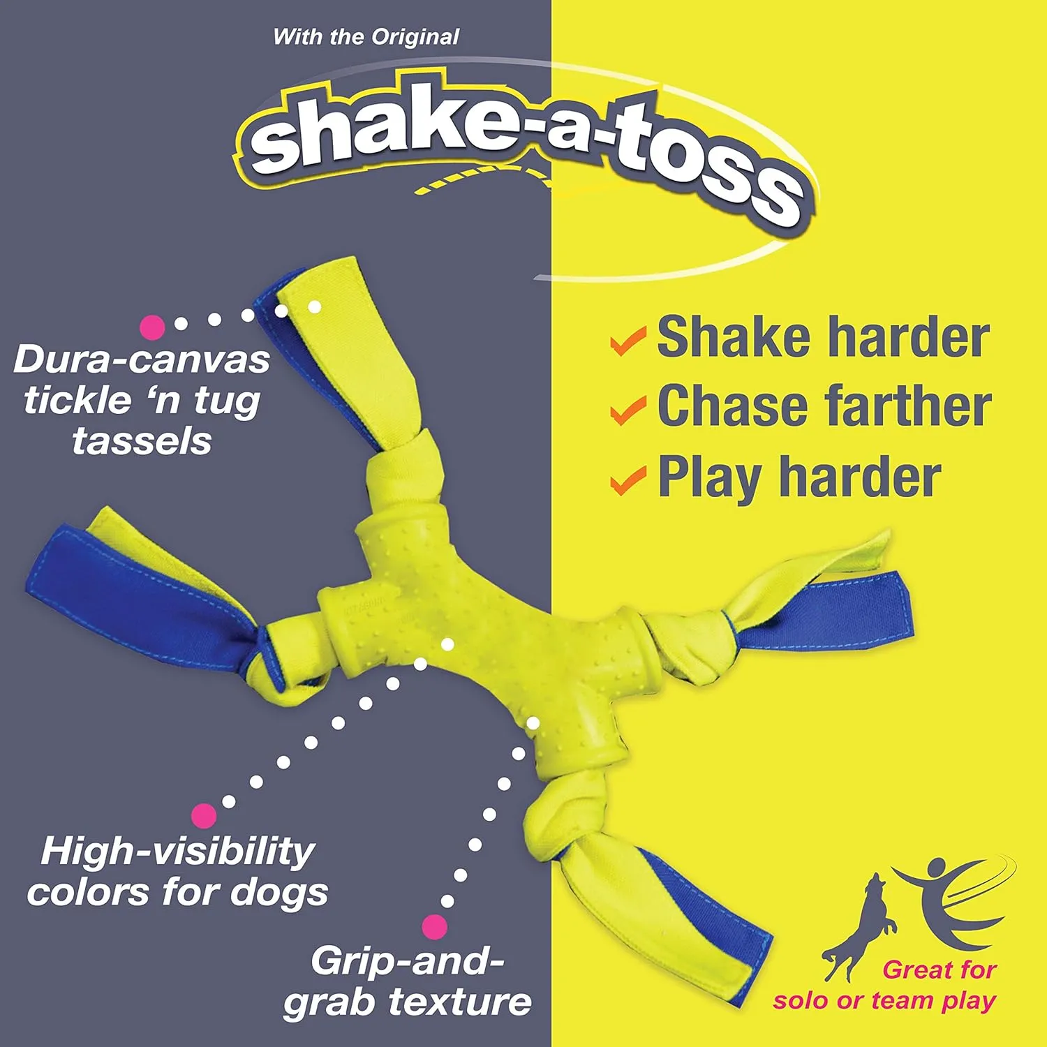 Nylabone Power Play Shake-a-Toss Interactive Play Toy, Fetch Toy for Dogs, Large (1 Count)