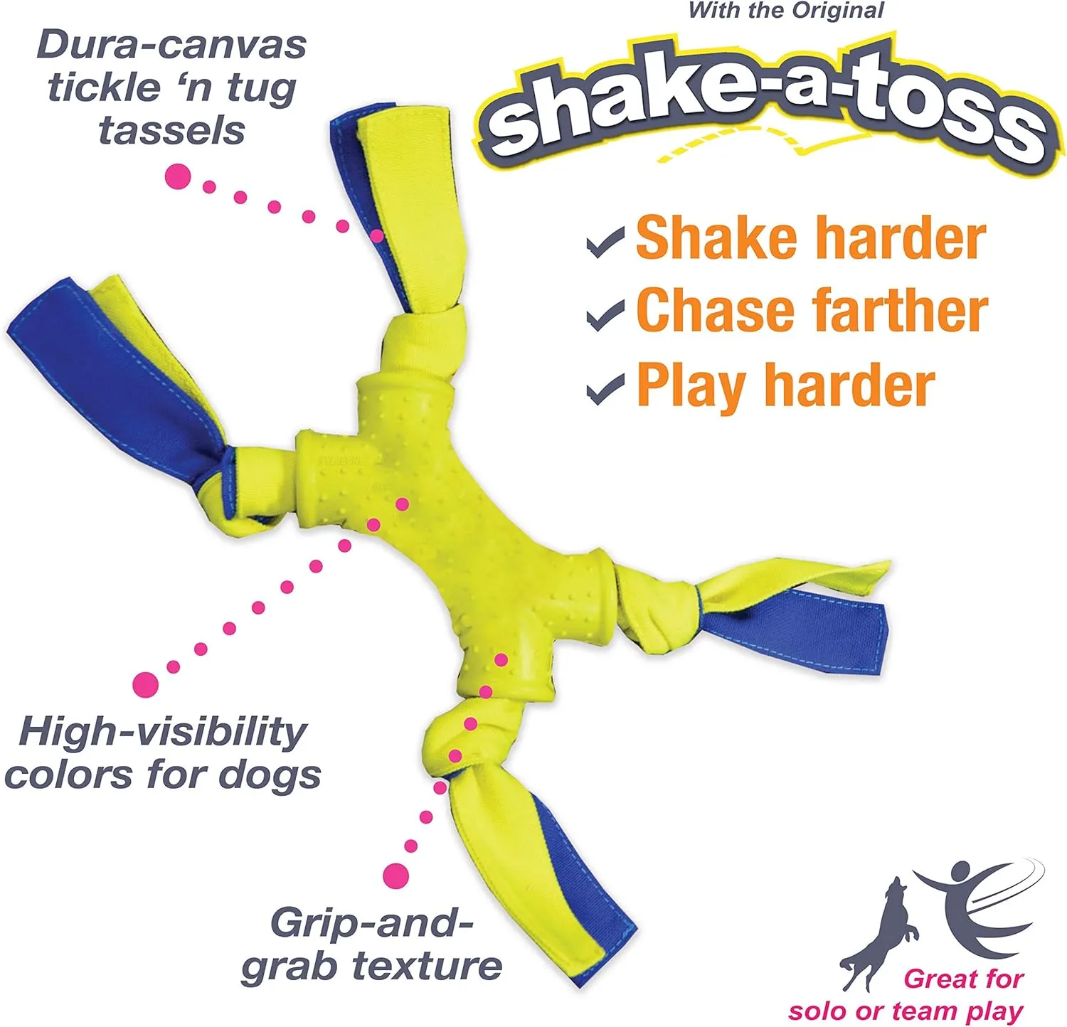 Nylabone Power Play Shake-a-Toss Interactive Play Toy, Fetch Toy for Dogs, Large (1 Count)