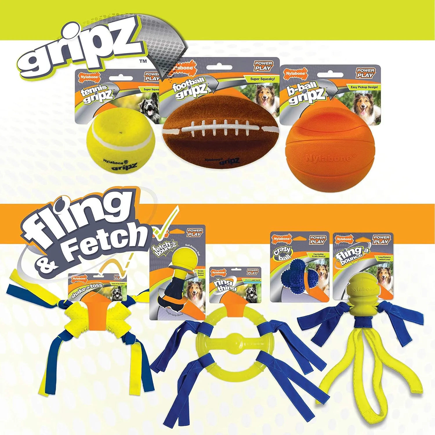 Nylabone Power Play Shake-a-Toss Interactive Play Toy, Fetch Toy for Dogs, Large (1 Count)