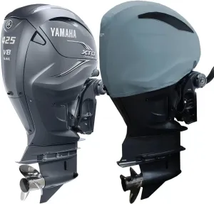 Oceansouth Custom Fit Vented Covers for Yamaha Outboard Engine (Gray, 5.6L F425A-XTO V8 (From 2018 up to 2024))
