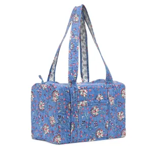 OCTOPUS HAND BLOCK PRINTED QUILTED TRAVEL MICRO DUFFLE BAG