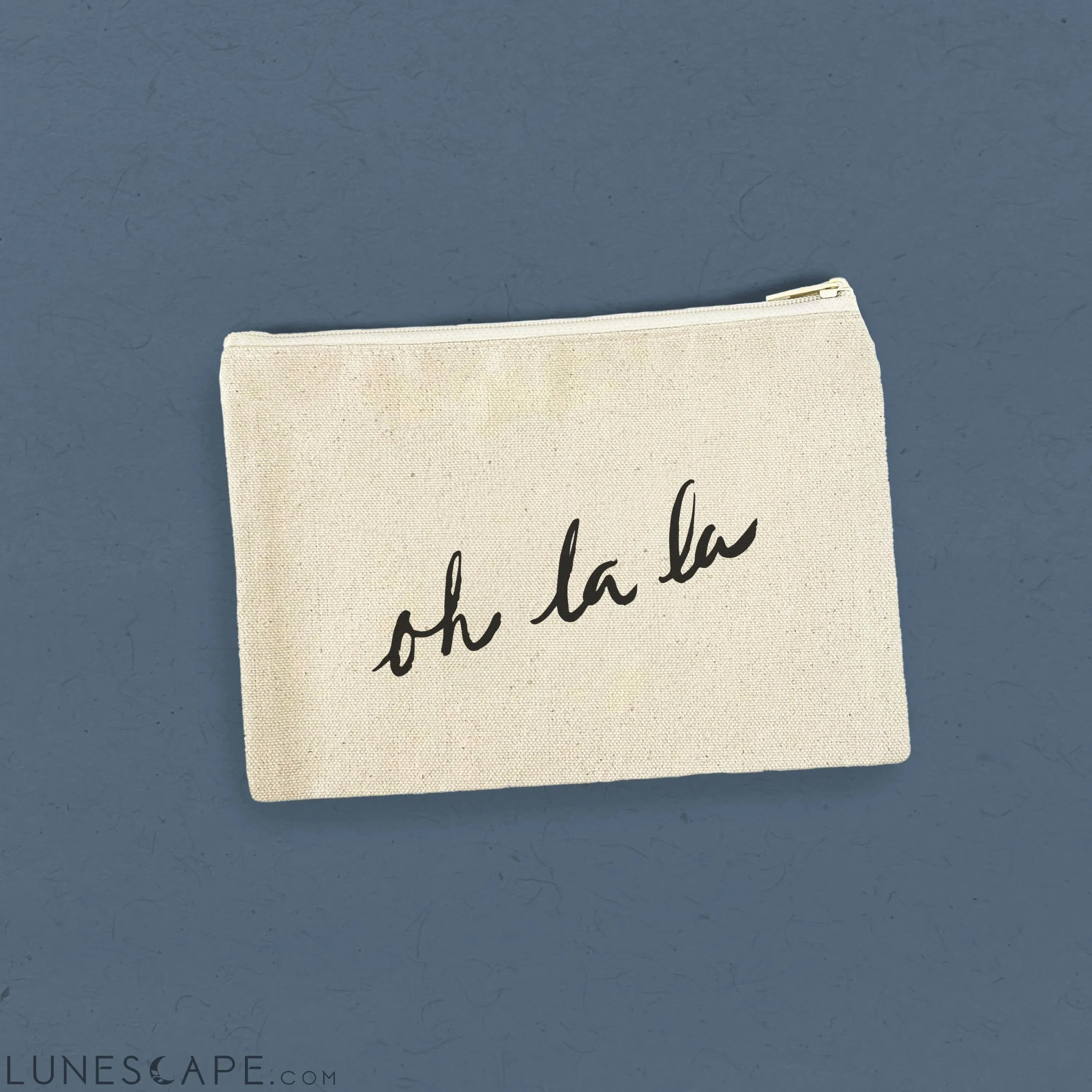 Oh La La - Canvas Zipper Pouch
