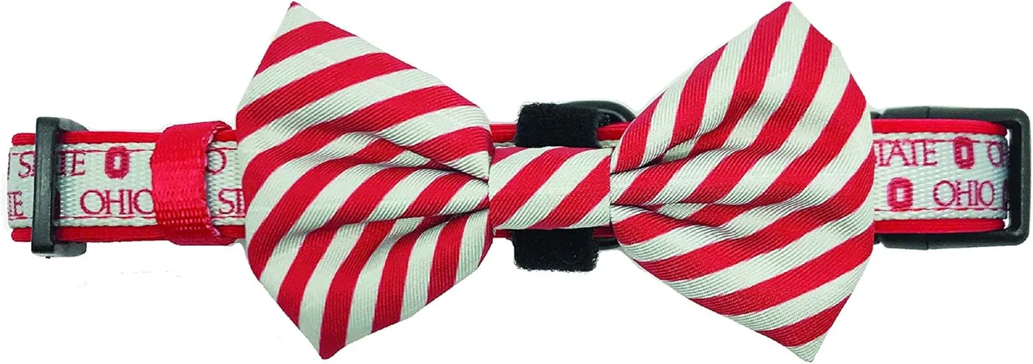 Ohio State | OSU Scarlet & Gray Pet Collar with Removable Bow