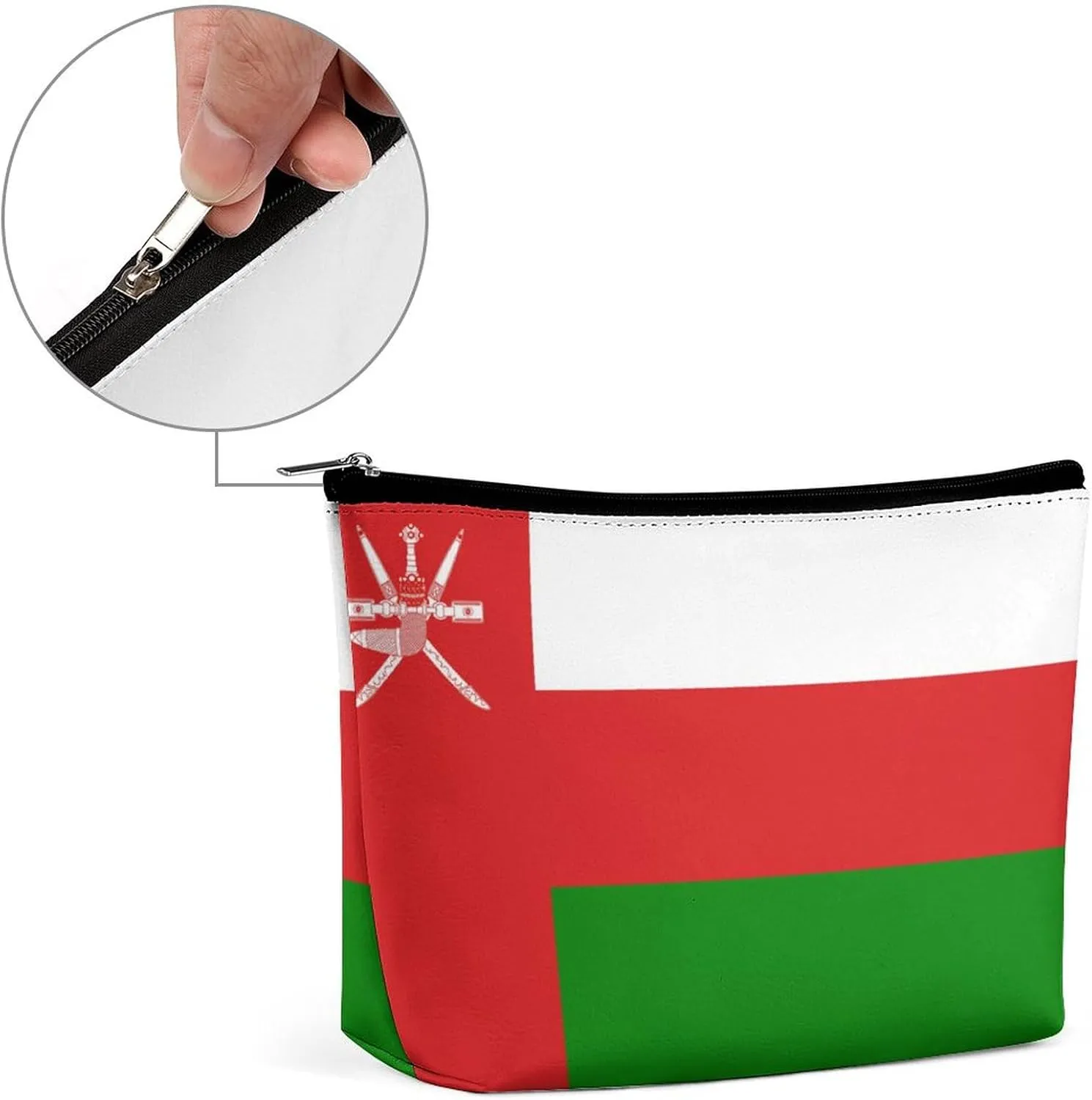 Oman Flag Travel-Friendly Cosmetic Bag Makeup Organizer for Women