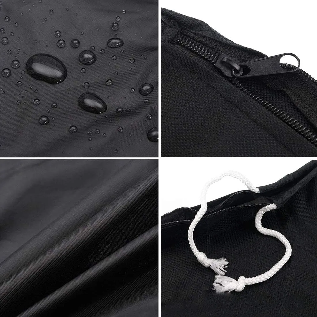 Outboard Motor Cover 25-50 HP, Full Outboard Engine Cover, Black 600D Heavy Duty Fabric, Waterproof Boat Motor Covers