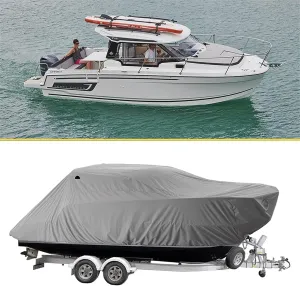 Outdoor Boat Covers Tent Jeanneau Merry Fisher 605/695/795/895 Heavy-Duty Marine Water Proof Sun Protection Accessories (Color : MERRYFISHER795 Grey)