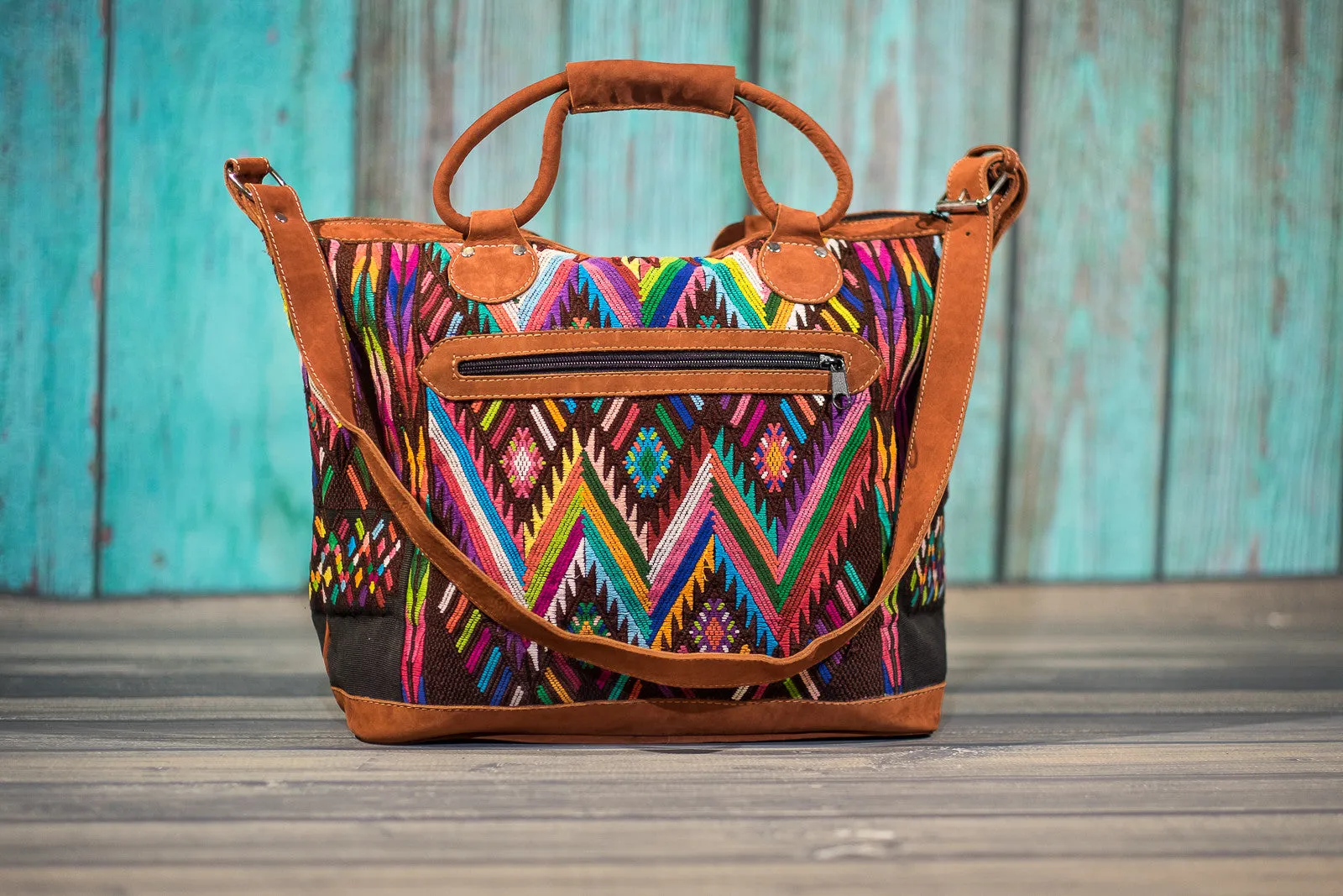 Overnighter Tote Bag Cross Body Purse Diaper Bag Rainbow