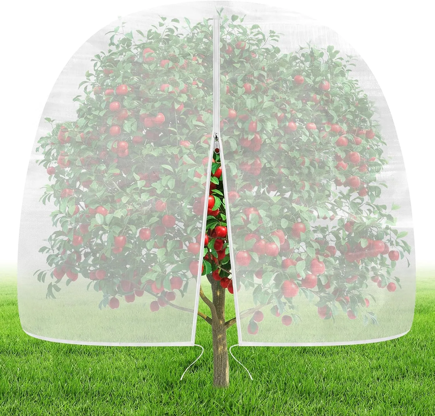 OZMI 6 x 7 Ft Garden Plant Fruits Blueberry Bushes Protection Netting Covers Barrier Mesh Bags, Blueberry Tomato Protection Net with Zipper & Drawstring (1 Pcs)