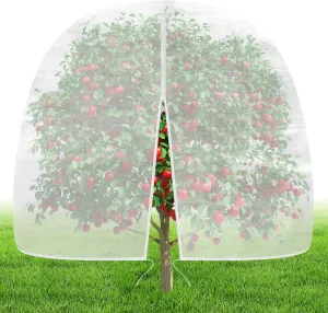 OZMI 6 x 7 Ft Garden Plant Fruits Blueberry Bushes Protection Netting Covers Barrier Mesh Bags, Blueberry Tomato Protection Net with Zipper & Drawstring (1 Pcs)